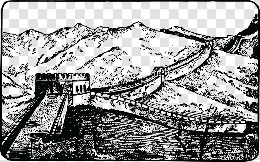 Great Wall Of China Monument Drawing Clip Art Transparent PNG