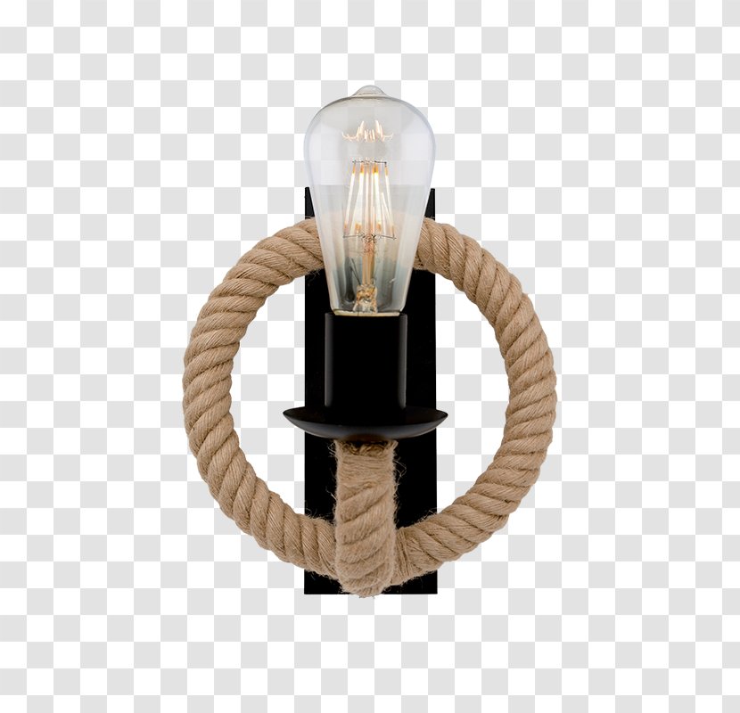Rope Light Fixture Hemp Lamp Transparent PNG