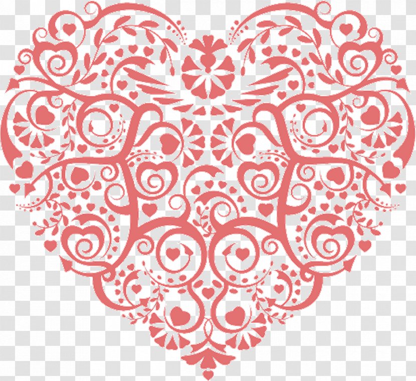 Lace Heart Paper Textile - Silhouette Transparent PNG