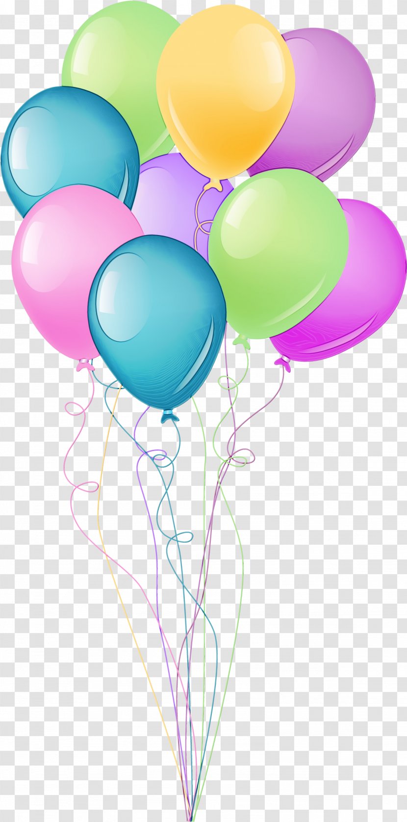 Birthday Party Background - Heartshaped Balloons - Heart Material Property Transparent PNG