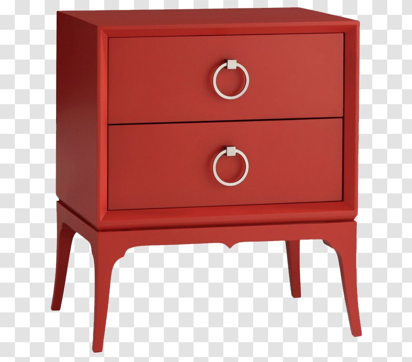Nightstand Table Drawer Furniture Bedroom - Heart - Red Cupboard Transparent PNG