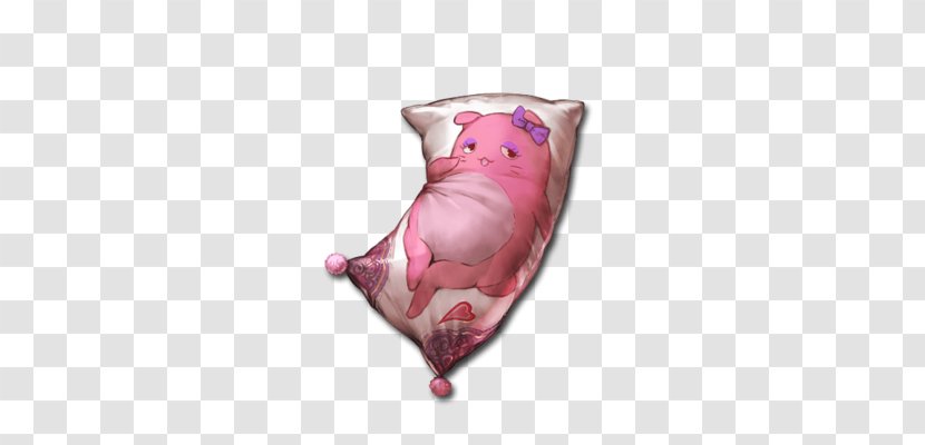 Granblue Fantasy Pink Pillow Black Seiyu - Pig Transparent PNG