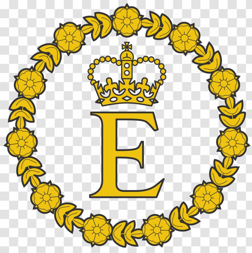 Royal Cypher Commonwealth Of Nations British Family Realm Queen Regnant - Yellow - Area Transparent PNG