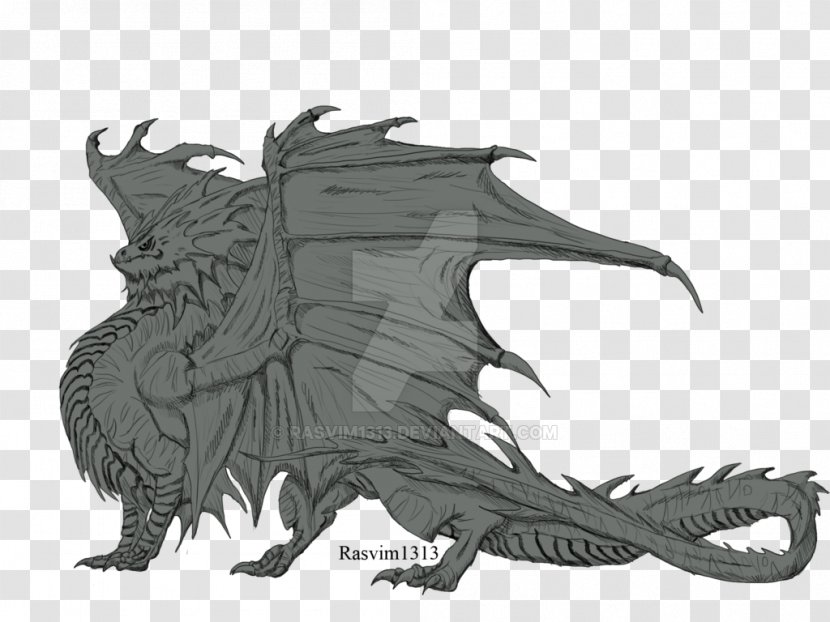 Dragon Drawing Fantasy Digital Art - Fictional Character Transparent PNG