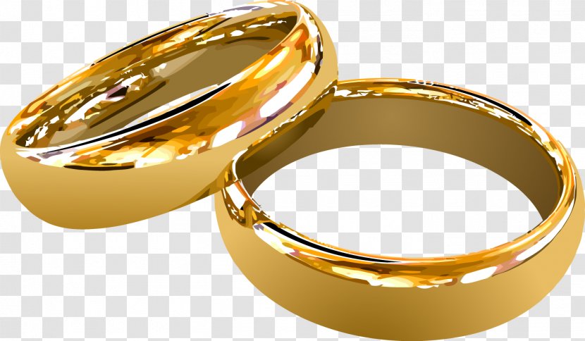 Wedding Ring Gold - Engagement - Decorative Couple Transparent PNG