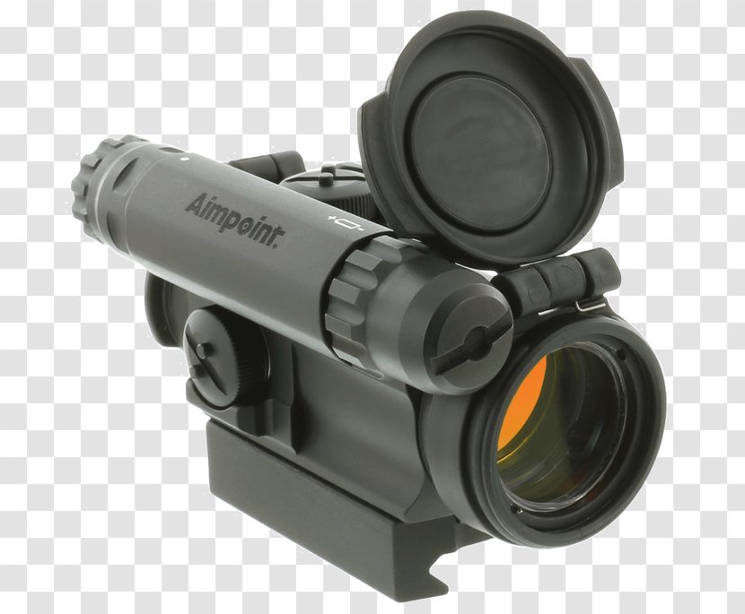 M4 Carbine Aimpoint AB Red Dot Sight CompM5 2 MOA Reflector - Watercolor - Sights Transparent PNG