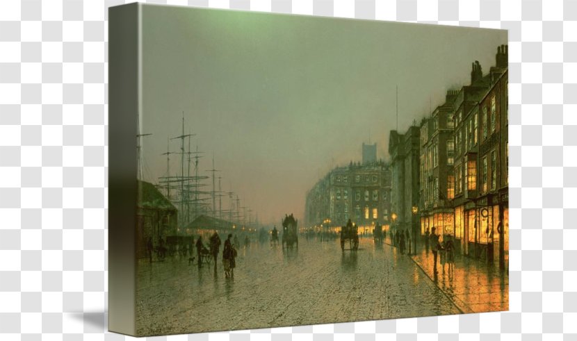 Liverpool From Wapping A Moonlit Lane Painting Canvas - Art Museum Transparent PNG