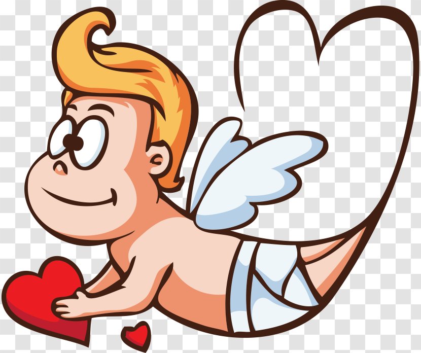 Cupid Cartoon Illustration - Frame - Blond Angel Of Love Transparent PNG