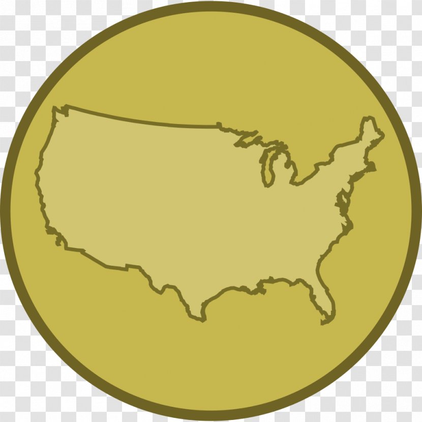 Alaska Hawaii Contiguous United States Blank Map - Tree - Creative Gold Medal Transparent PNG