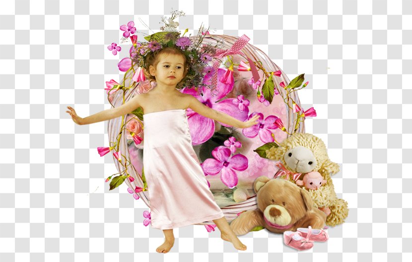 Child Painting Doll Floral Design Lastekaitsepäev - Flowering Plant Transparent PNG