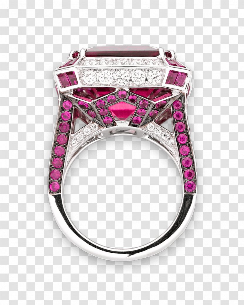 Amethyst Ruby Rubellit Ring Gemstone - Engagement Transparent PNG