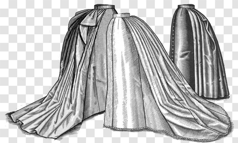 Victorian Era 1880s Bustle Skirt Pattern - Basque - Dress Transparent PNG