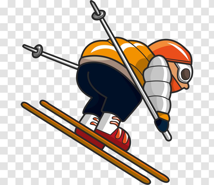 Cartoon Extreme Sport Clip Art - Drawing - Skiing Transparent PNG