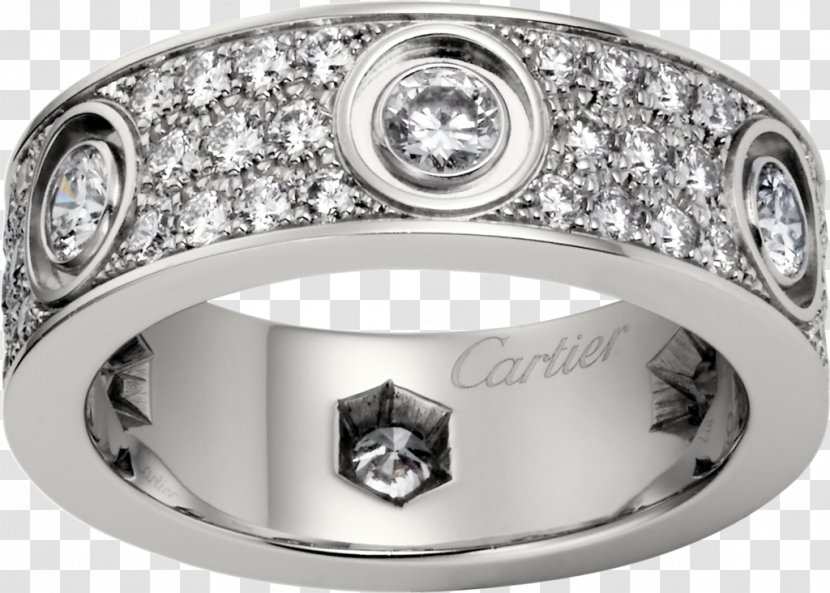 Cartier Ring Love Bracelet Diamond Gold Transparent PNG