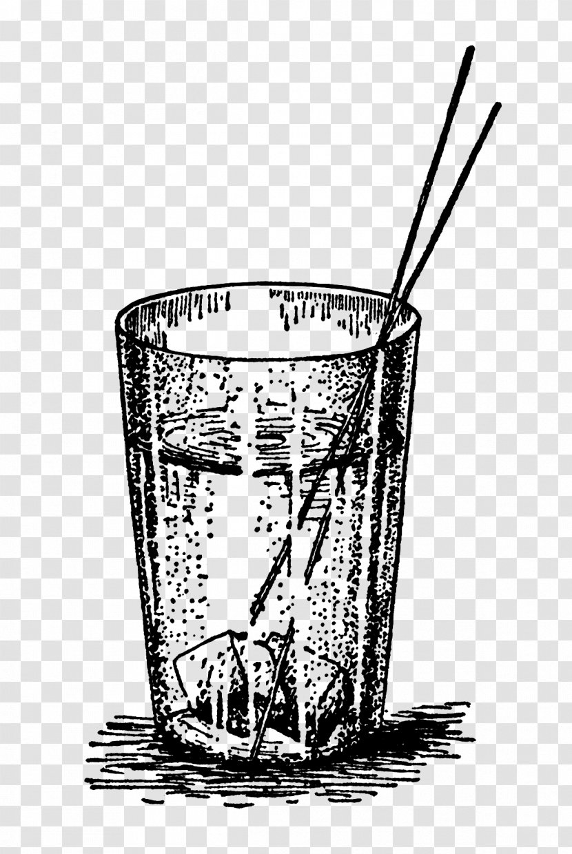 Milk Glass Old Fashioned Clip Art - Drawing - People Who Drink Water Transparent PNG