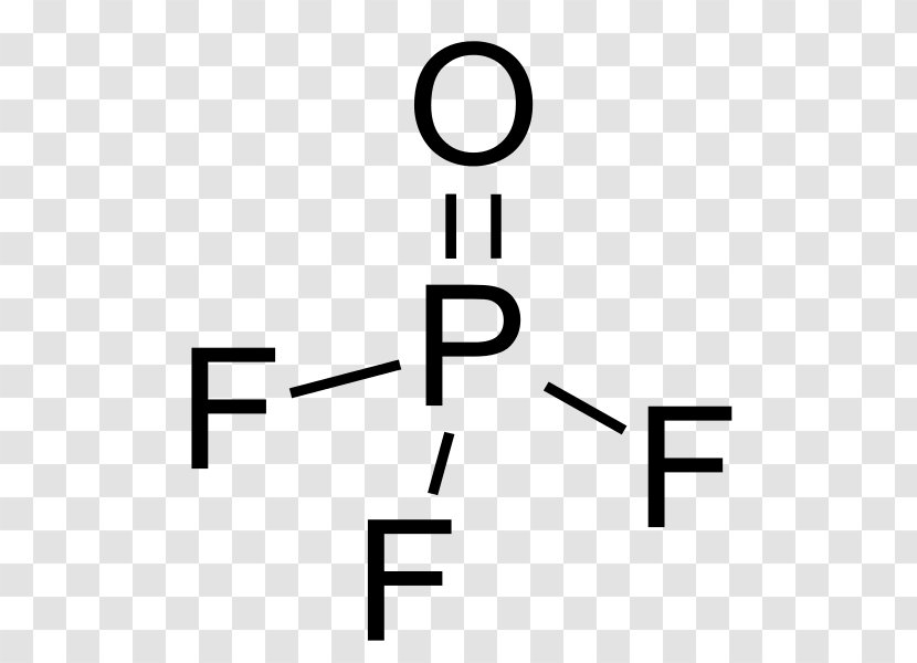 Phosphoryl Fluoride Molecule Chloride Phosphorus - Number - Black And White Transparent PNG