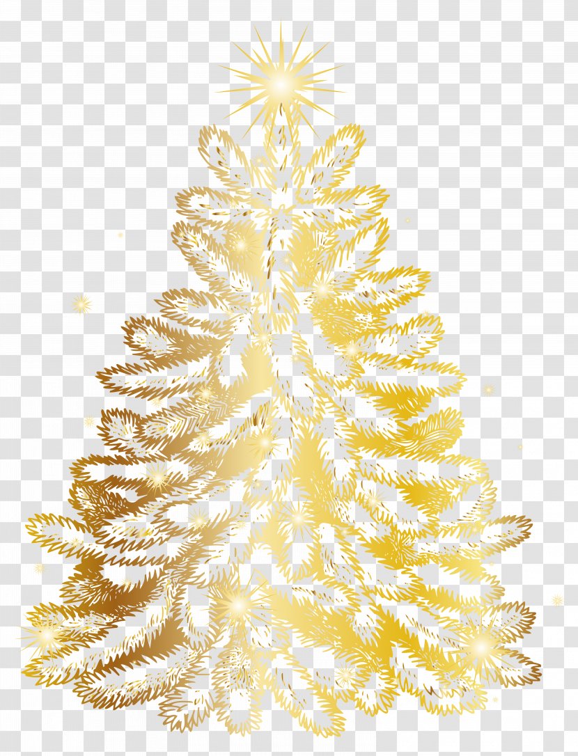 Christmas Tree Gold Clip Art - Ornament - Transparent Image Transparent PNG