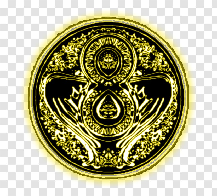Brass 01504 Gold Circle Symbol - Metal Transparent PNG