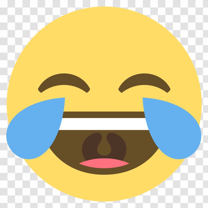 Face With Tears Of Joy Emoji Laughter Social Media Smile - Yellow Transparent PNG