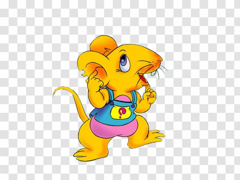 Computer Mouse Clip Art - Carnivoran - Yellow Cute Transparent PNG