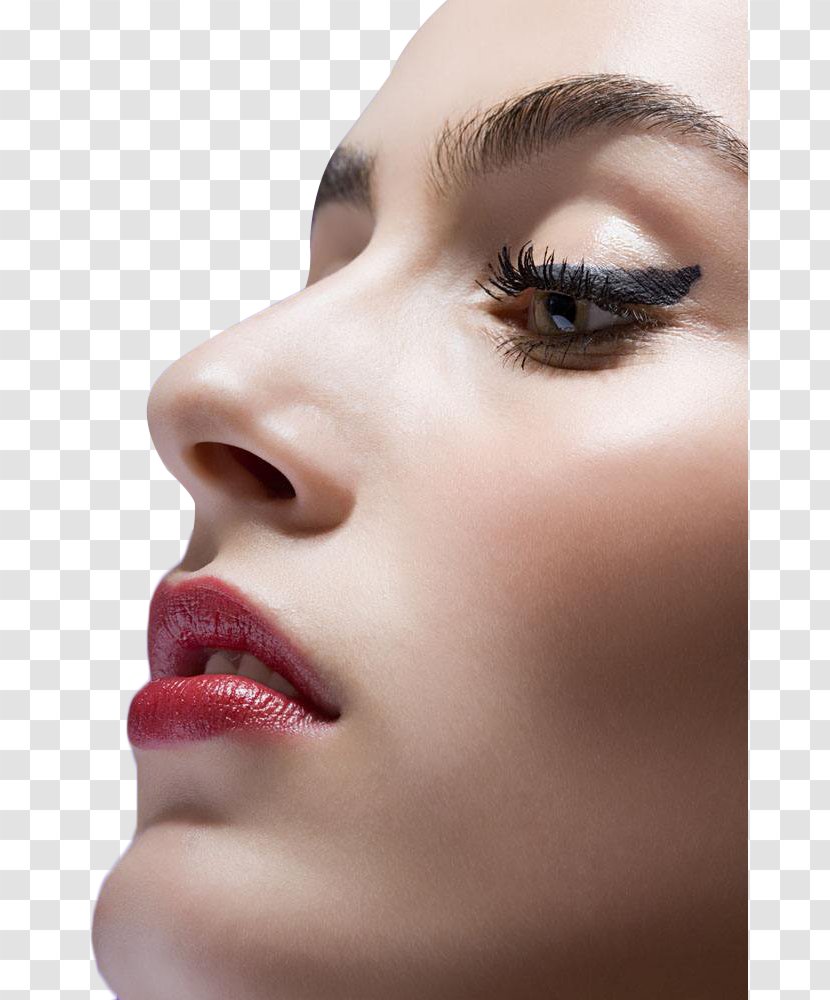 Face Eyelash Extensions - Skin - Closeup Transparent PNG