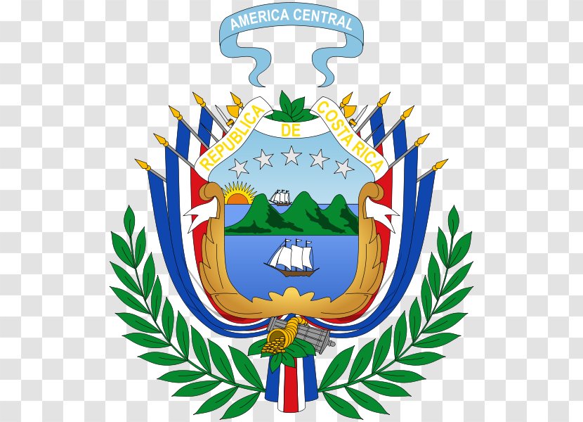 Coat Of Arms Costa Rica Noble Patria, Tu Hermosa Bandera History - Patria - Como Dibujar El Escudo Del Salvador Transparent PNG