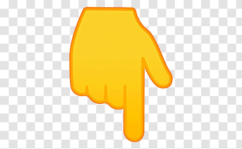 Emoji Finger - Pointing - Orange Yellow Transparent PNG