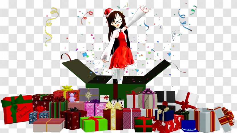 Christmas Gift Decoration Desktop Wallpaper - Happy Doll Transparent PNG