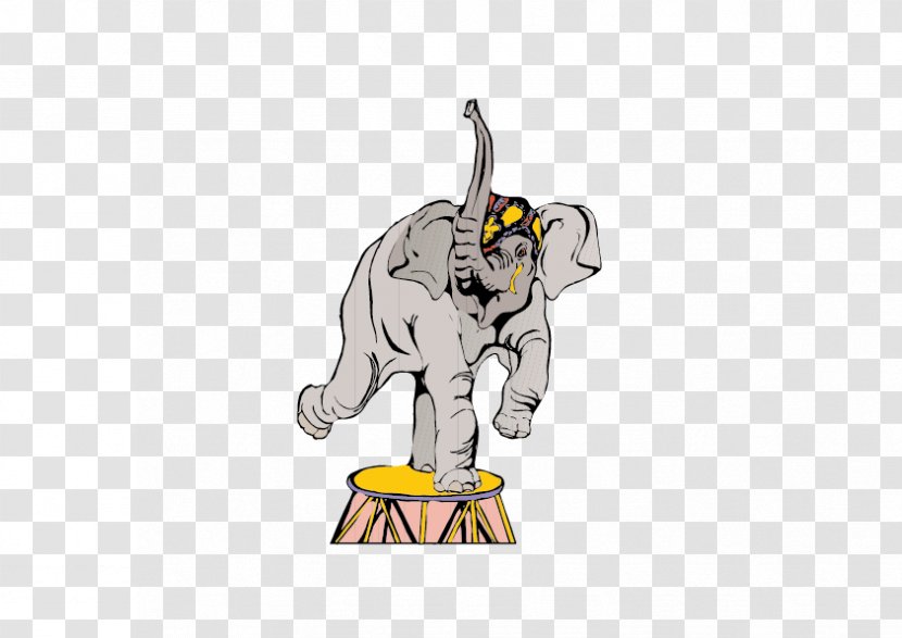 Performance Cartoon Elephant - Vertebrate - Show Transparent PNG