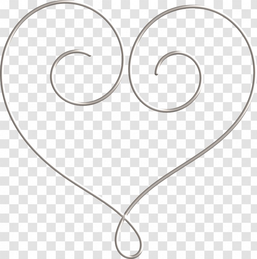 Heart Drawing È Delicato Shabby Chic Line Art - Silhouette Transparent PNG