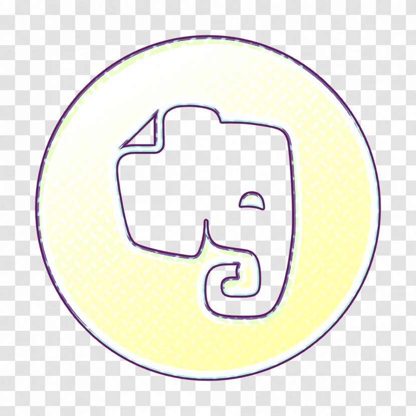 Circle Icon Evernote Gradient - Logo Number Transparent PNG