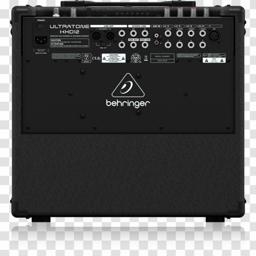 BEHRINGER Ultratone KXD Series Keyboard Amplifier Instrument - Cartoon - Musical Instruments Transparent PNG