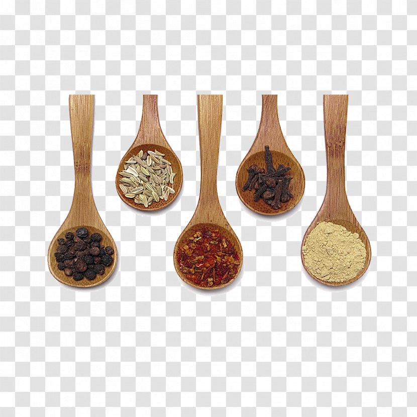 Spoon Ingredient Condiment - Spice - Filled With Ingredients Transparent PNG