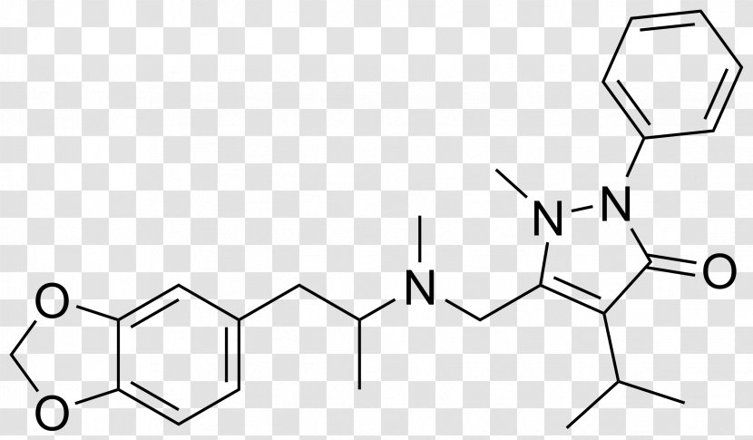 MDMA Molecule Methylone Chemistry Chemical Substance - Drawing - Clobenzorex Transparent PNG