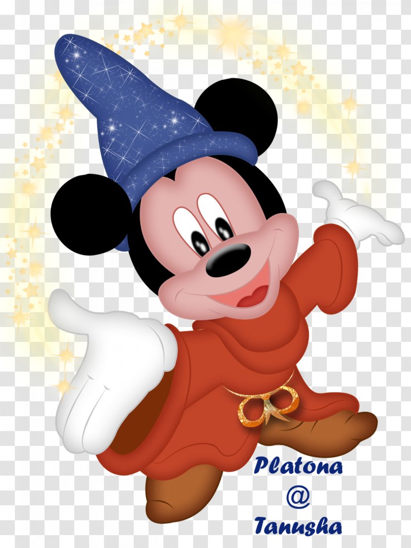 Mickey Mouse Minnie Fantasia Pluto The Sorcerer's Apprentice - Stuffed Toy Transparent PNG