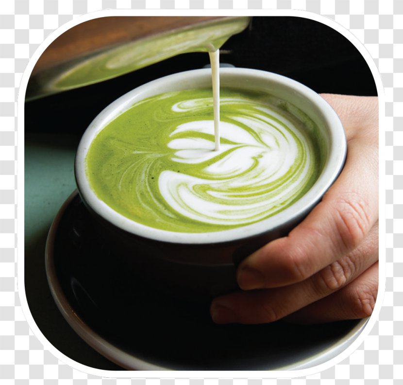 Matcha Green Tea Latte Coffee Transparent PNG