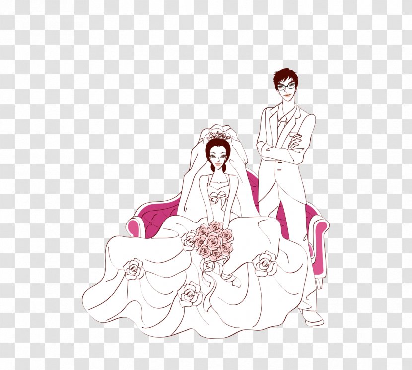 Wedding Marriage Bridegroom Illustration - Watercolor - Comics Transparent PNG