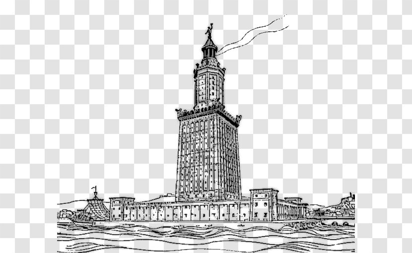 Lighthouse Of Alexandria Library Faros New7Wonders The World Colossus Rhodes - Antipater Sidon Transparent PNG
