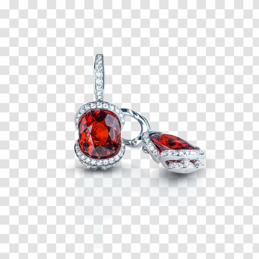 Ruby Earring Body Jewellery Locket - Earrings Transparent PNG