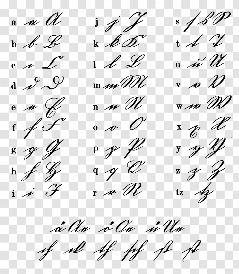 Deutsche Schrift Kurrent Sütterlin Writing System Cursive - Heart - Circassian Transparent PNG