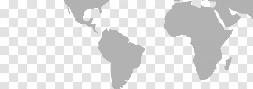 World Map Globe Blank - Monochrome Transparent PNG