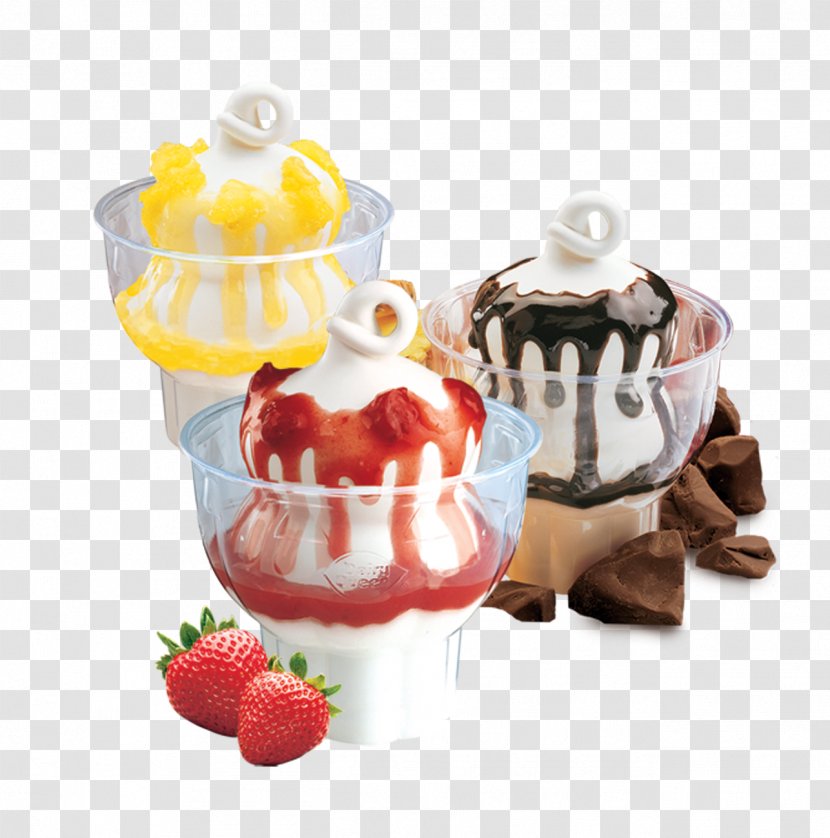 Sundae Ice Cream Banana Split Nanaimo Bar Parfait - Strawberries - Strawberry Transparent PNG