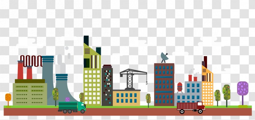 Building Production Manufacturing - Vector City Transparent PNG