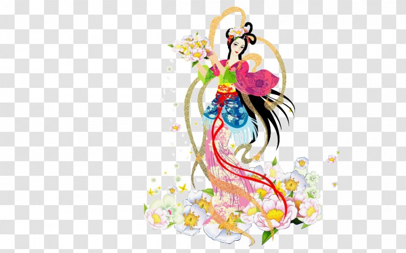 Mid-Autumn Festival 嫦娥奔月 Chang'e Hou Yi - Mythical Creature - China Transparent PNG