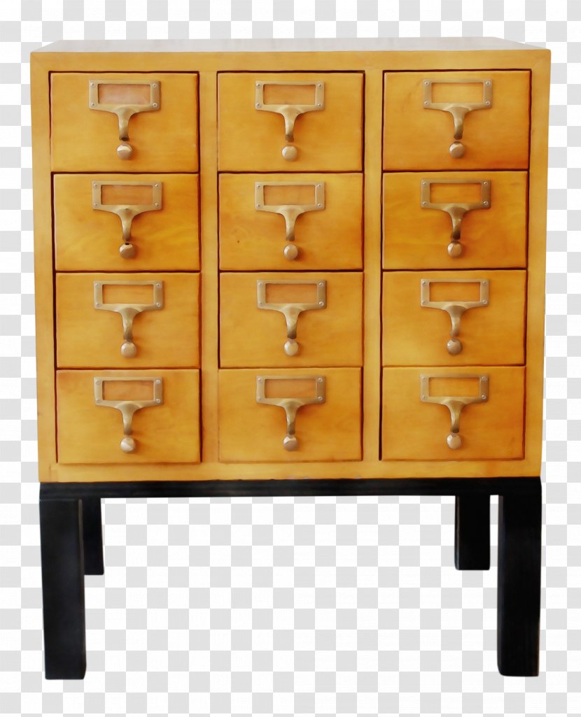 Furniture Drawer Yellow Chest Of Drawers Table - Chiffonier - Sideboard Filing Cabinet Transparent PNG