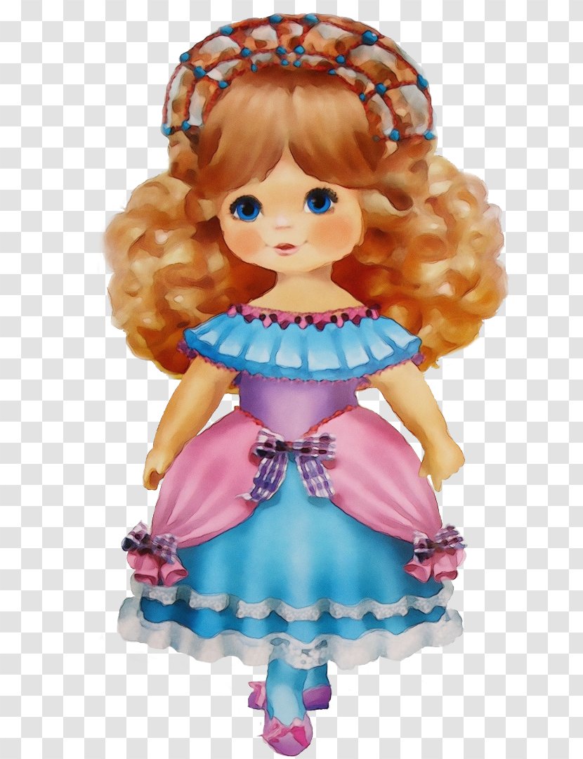 Doll Toy Pink Figurine Wig Transparent PNG