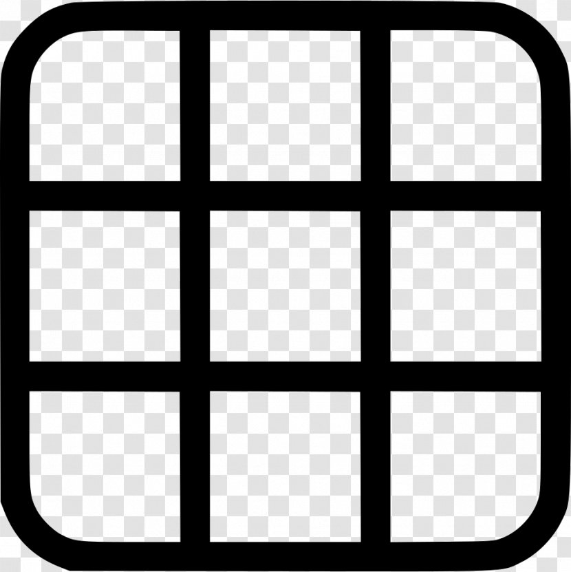 Grid Symbol - Black - Cellular Transparent PNG