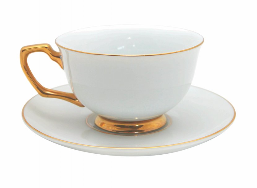Green Tea White Teacup Saucer - Teaware Transparent PNG