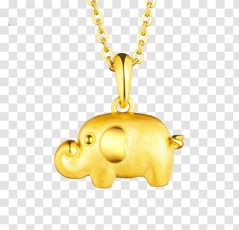 Locket Gold Necklace Jewellery U9996u98fe - Elephant Pendant Transparent PNG