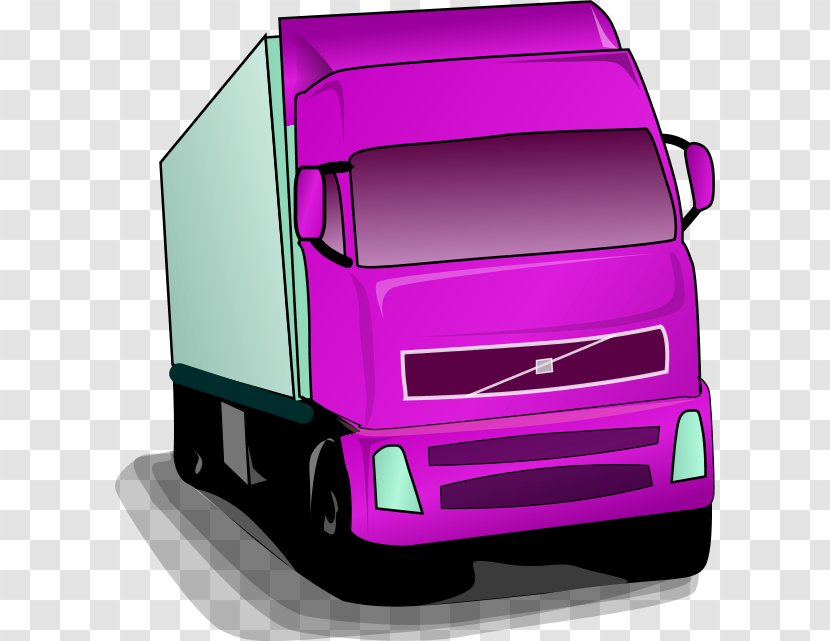Volvo Trucks Pickup Truck Van Clip Art - Mode Of Transport - Purple Cliparts Transparent PNG